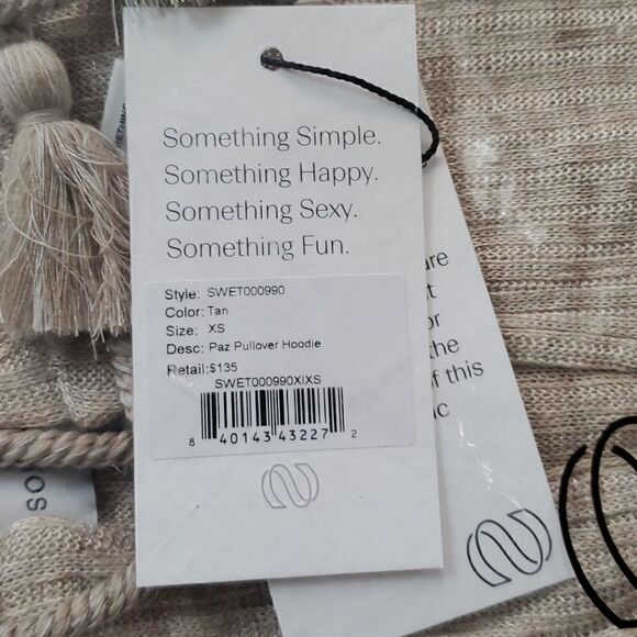 SOMETHING NAVY Paz Linen-Blend Hoodie - Picture 5 of 5